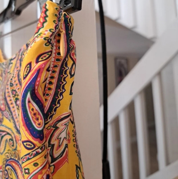 Ralph Lauren Lauren Paisley Silk Skirt EUC sz4 - Picture 4 of 5